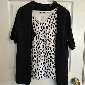 Sweater and Blouse combo black and white